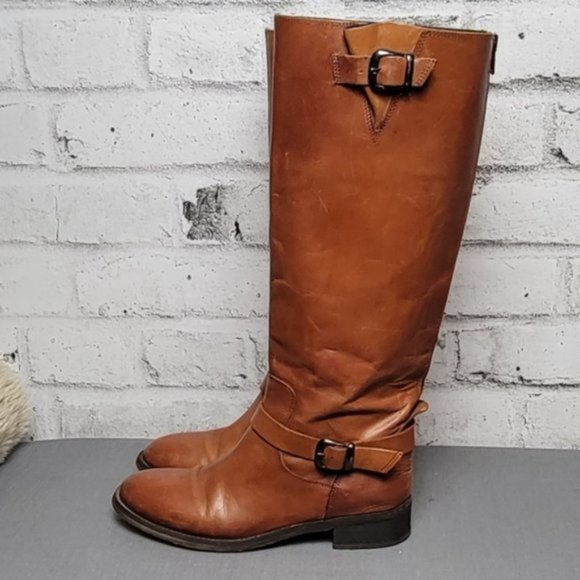 Artigiana Shoes - Women's Artigiana Riding Boots Brown Block Heels EUR 38